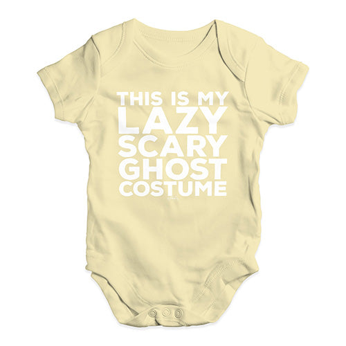 Funny Infant Baby Bodysuit Onesies Lazy Scary Ghost Costume Baby Unisex Baby Grow Bodysuit 18 - 24 Months Lemon