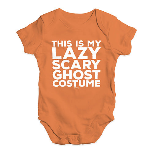 Funny Baby Clothes Lazy Scary Ghost Costume Baby Unisex Baby Grow Bodysuit 0 - 3 Months Orange