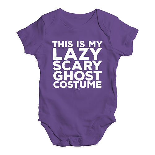 Cute Infant Bodysuit Lazy Scary Ghost Costume Baby Unisex Baby Grow Bodysuit 12 - 18 Months Plum