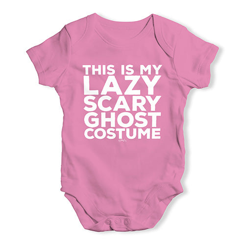Babygrow Baby Romper Lazy Scary Ghost Costume Baby Unisex Baby Grow Bodysuit 12 - 18 Months Pink