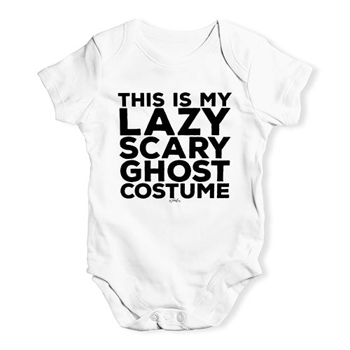 Baby Grow Baby Romper Lazy Scary Ghost Costume Baby Unisex Baby Grow Bodysuit 3 - 6 Months White