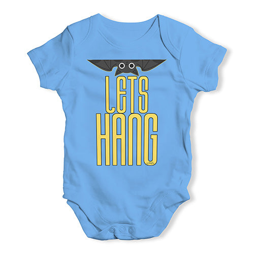 Baby Boy Clothes Let's Hang Bat Baby Unisex Baby Grow Bodysuit 18 - 24 Months Blue