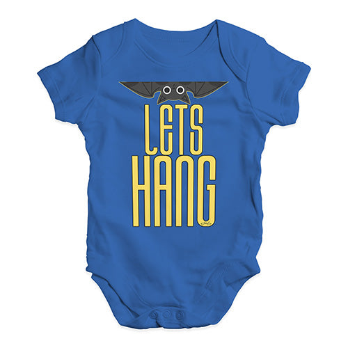 Funny Infant Baby Bodysuit Let's Hang Bat Baby Unisex Baby Grow Bodysuit New Born Royal Blue