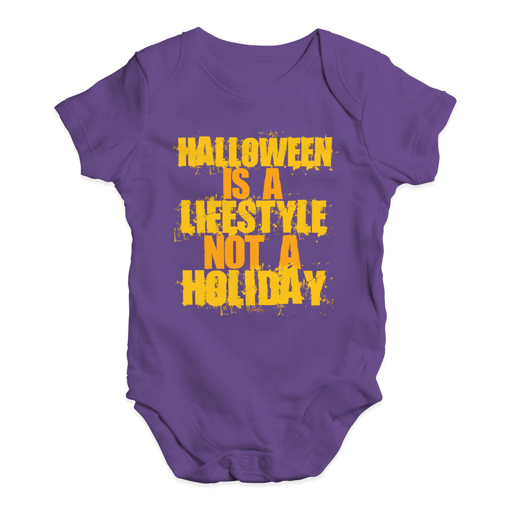 Funny Infant Baby Bodysuit Halloween Is A Lifestyle Baby Unisex Baby Grow Bodysuit 18 - 24 Months Plum