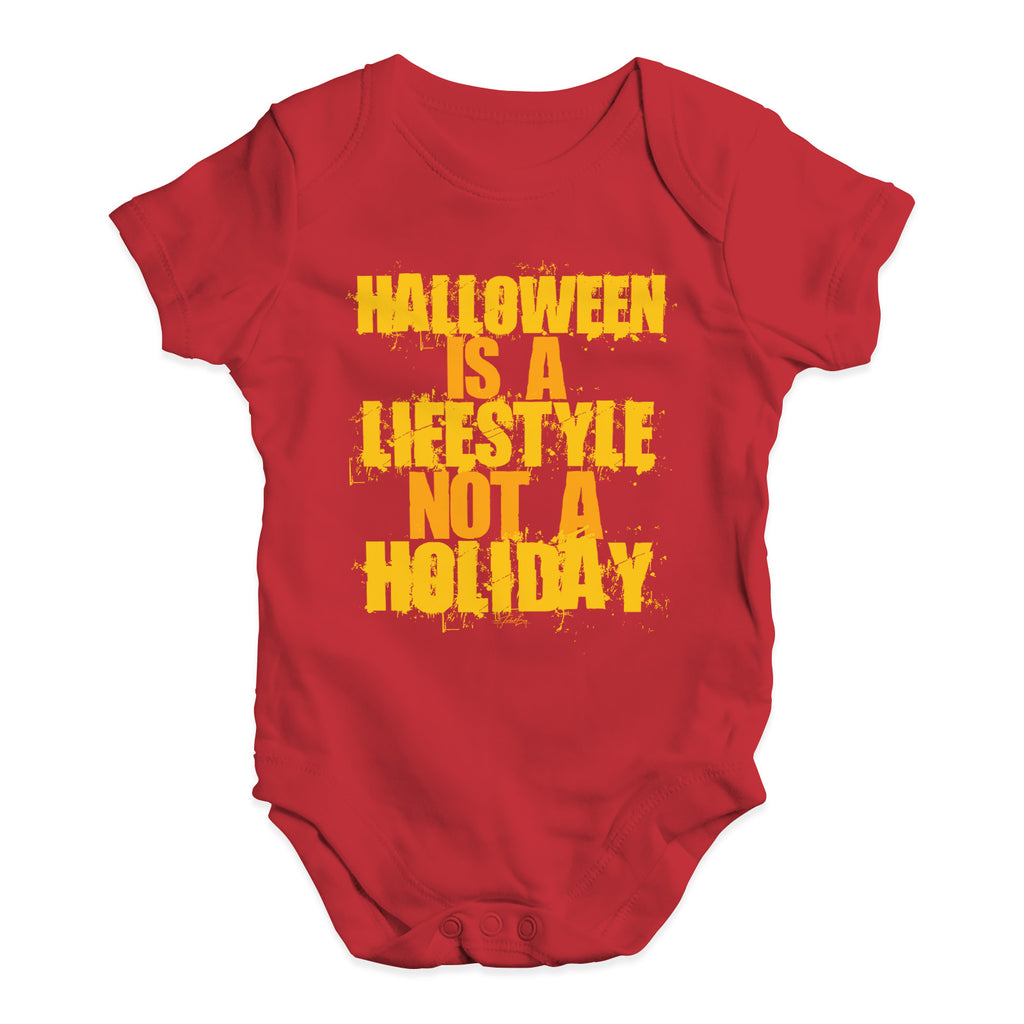 Funny Baby Onesies Halloween Is A Lifestyle Baby Unisex Baby Grow Bodysuit 0 - 3 Months Red