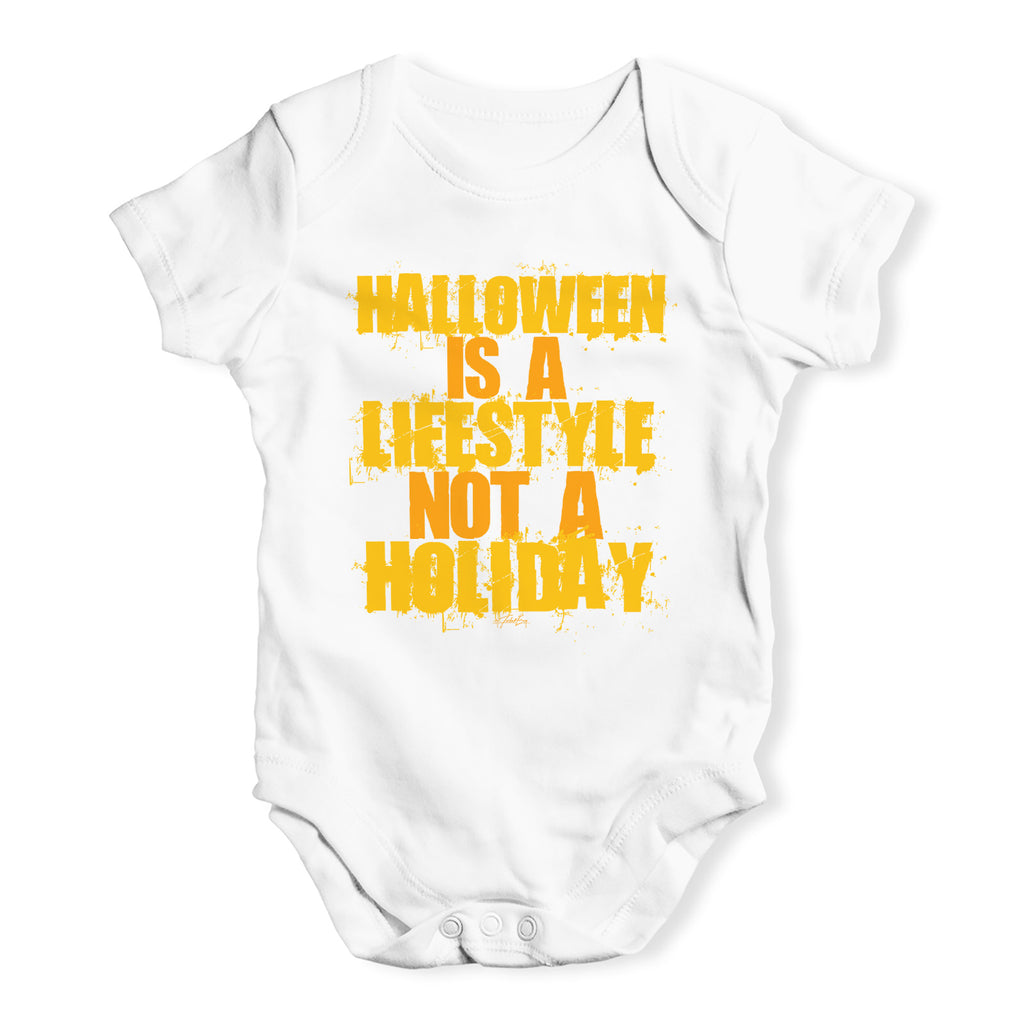 Cute Infant Bodysuit Halloween Is A Lifestyle Baby Unisex Baby Grow Bodysuit 6 - 12 Months White