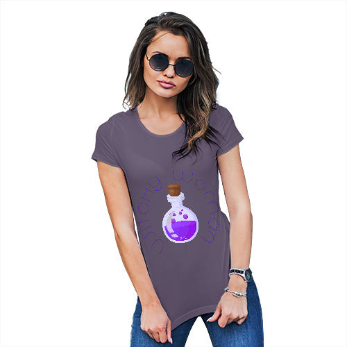 Womens Funny T Shirts Witchy Woman Women's T-Shirt Large Plum