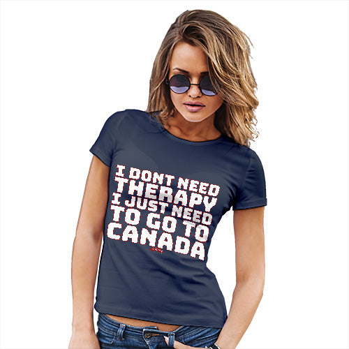 Funny Shirts For Women I Don't Need Therapy Women's T-Shirt X-Large Navy