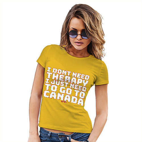 Funny T Shirts For Women I Don't Need Therapy Women's T-Shirt Medium Yellow