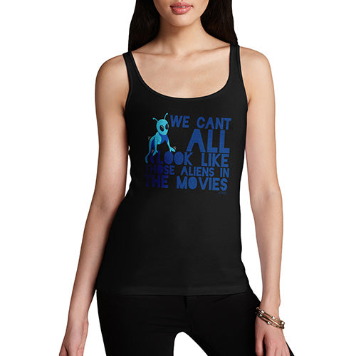 Womens Humor Novelty Graphic Funny Tank Top Aliens In The Movies Women's Tank Top Large Black