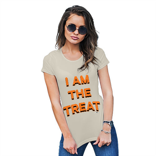 Funny Tshirts For Women I Am The Treat Women's T-Shirt X-Large Natural