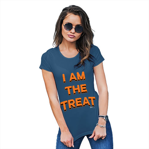 Novelty Gifts For Women I Am The Treat Women's T-Shirt Medium Royal Blue