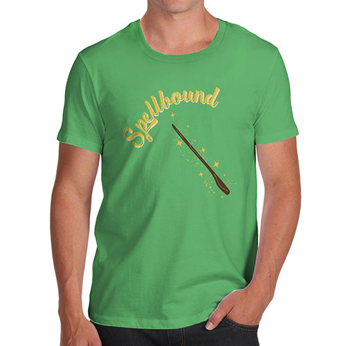 Funny T-Shirts For Guys Spellbound Men's T-Shirt Medium Green
