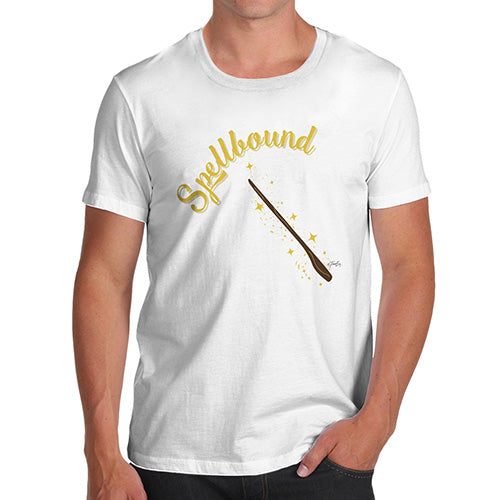 Funny T Shirts For Men Spellbound Men's T-Shirt Large White