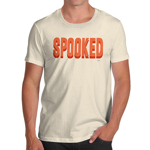 Funny T-Shirts For Men Sarcasm Spooked Men's T-Shirt Small Natural