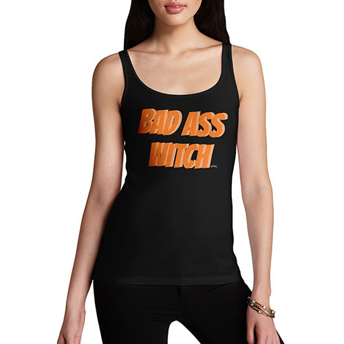Funny Tank Top For Mum Bad Ass Witch Women's Tank Top X-Large Black