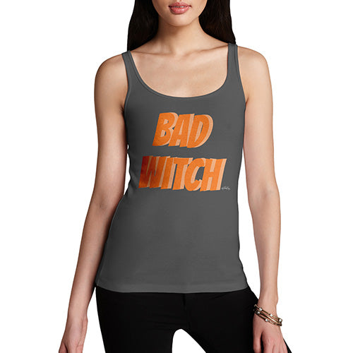 Womens Funny Tank Top Bad Witch Women's Tank Top Large Dark Grey