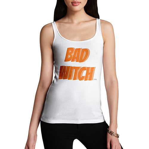 Funny Tank Tops For Women Bad Witch Women's Tank Top X-Large White