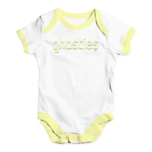 Bodysuit Baby Romper Ghosties  Baby Unisex Baby Grow Bodysuit 0 - 3 Months White Yellow Trim