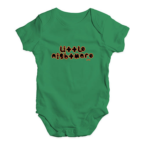 Cute Infant Bodysuit Little Nightmare Baby Unisex Baby Grow Bodysuit 18 - 24 Months Green