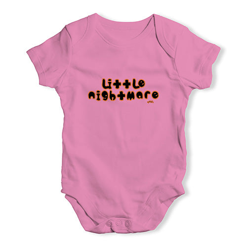 Baby Onesies Little Nightmare Baby Unisex Baby Grow Bodysuit 6 - 12 Months Pink