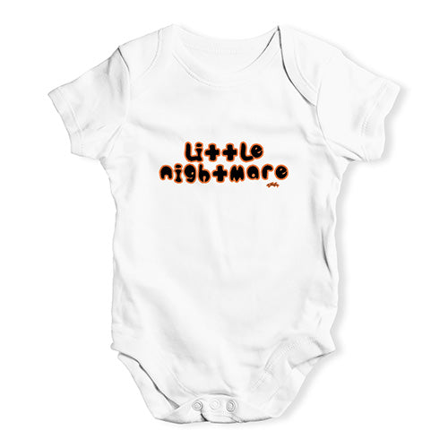 Babygrow Baby Romper Little Nightmare Baby Unisex Baby Grow Bodysuit 12 - 18 Months White