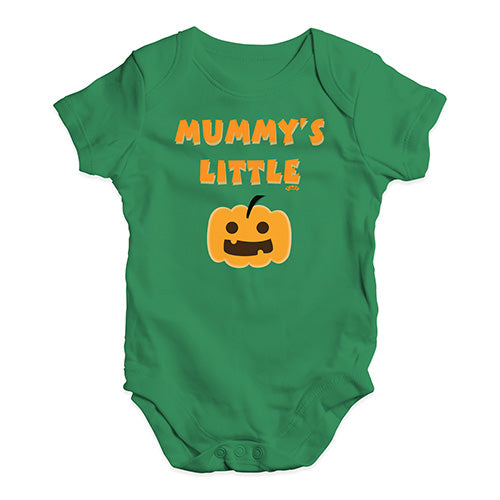 Funny Baby Onesies Mummy's Little Pumpkin Baby Unisex Baby Grow Bodysuit 3 - 6 Months Green