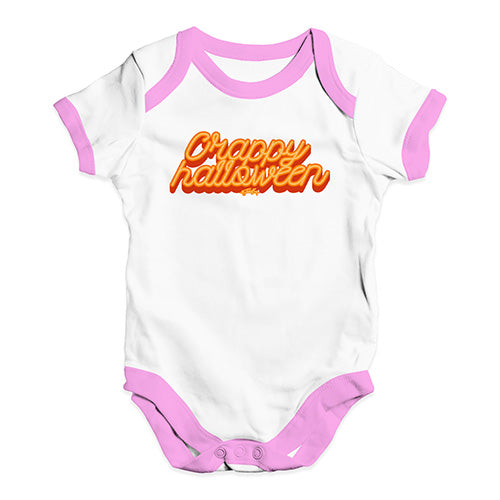 Baby Girl Clothes Crappy Halloween Baby Unisex Baby Grow Bodysuit 0 - 3 Months White Pink Trim