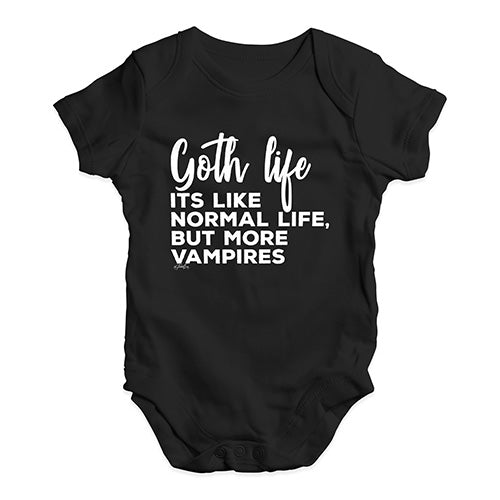 Cute Infant Bodysuit Goth Life Baby Unisex Baby Grow Bodysuit 0 - 3 Months Black