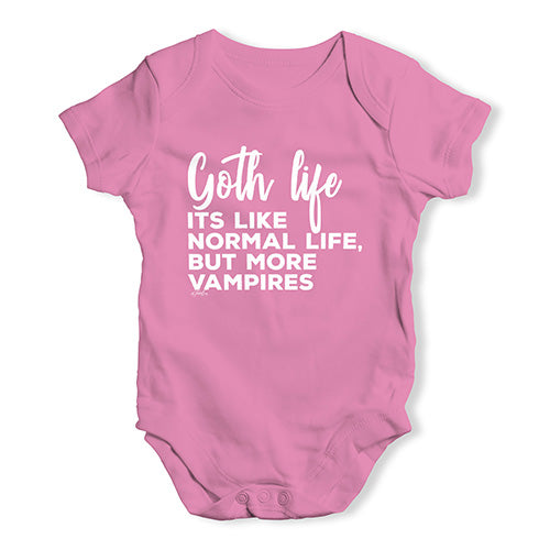 Baby Onesies Goth Life Baby Unisex Baby Grow Bodysuit 18 - 24 Months Pink