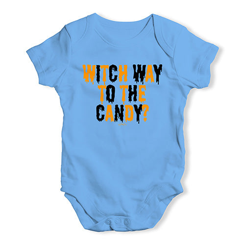 Baby Onesies Witch Way To The Candy Baby Unisex Baby Grow Bodysuit 18 - 24 Months Blue
