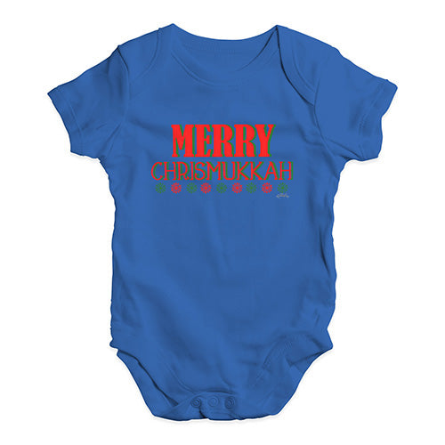 Baby Boy Clothes Merry Chrismukkah Baby Unisex Baby Grow Bodysuit 18-24 Months Royal Blue
