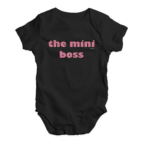 Funny Infant Baby Bodysuit Onesies The Mini Boss Baby Unisex Baby Grow Bodysuit 0-3 Months Black