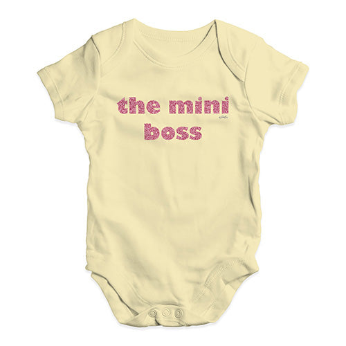 Baby Onesies The Mini Boss Baby Unisex Baby Grow Bodysuit 3-6 Months Lemon