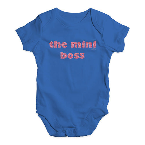 Cute Infant Bodysuit The Mini Boss Baby Unisex Baby Grow Bodysuit Newborn Royal Blue
