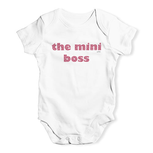 Bodysuit Baby Romper The Mini Boss Baby Unisex Baby Grow Bodysuit 3-6 Months White