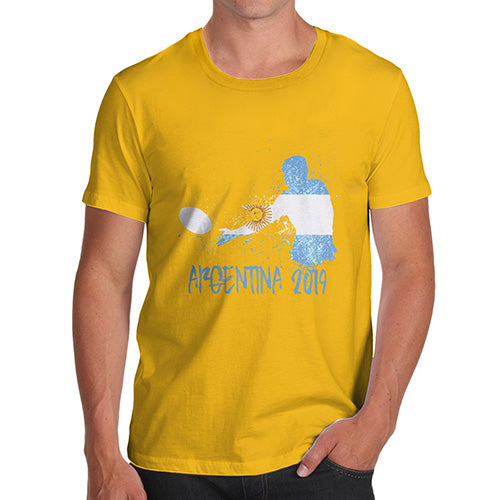 Funny T Shirts For Men Rugby Argentina 2019 Men's T-Shirt Small Yellow
