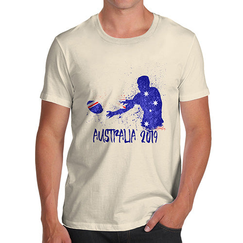 Novelty Tshirts Men Funny Rugby Australia 2019 Men's T-Shirt X-Large Natural