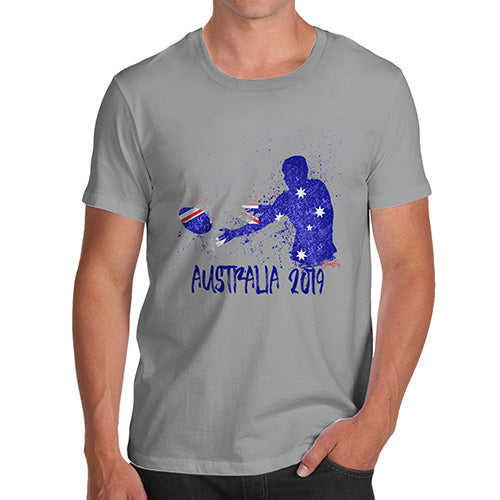 Mens Humor Novelty Graphic Sarcasm Funny T Shirt Rugby Australia 2019 Men's T-Shirt X-Large Light Grey