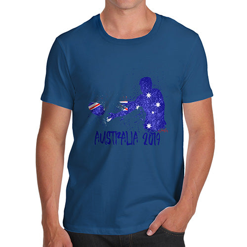Funny T-Shirts For Guys Rugby Australia 2019 Men's T-Shirt Small Royal Blue
