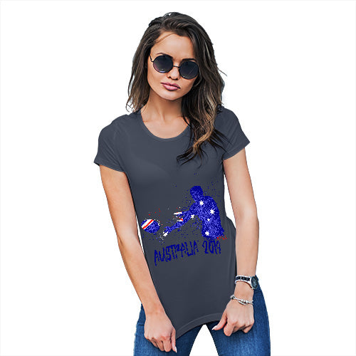 Womens Humor Novelty Graphic Funny T Shirt Rugby Australia 2019 Women's T-Shirt X-Large Navy