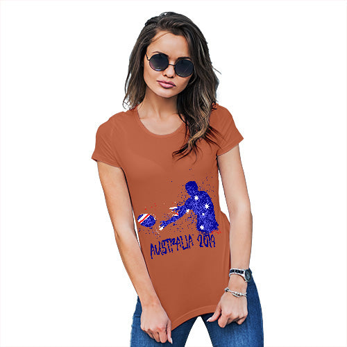 Funny T-Shirts For Women Rugby Australia 2019 Women's T-Shirt Small Orange