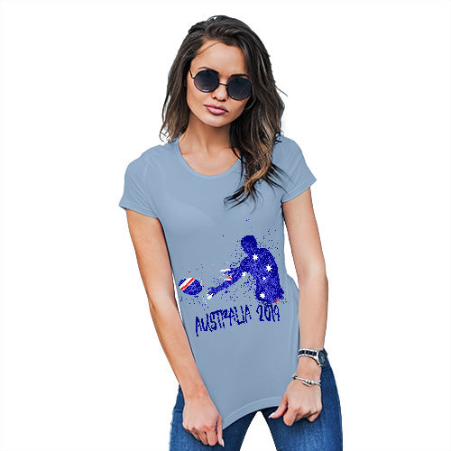 Womens Funny T Shirts Rugby Australia 2019 Women's T-Shirt Medium Sky Blue