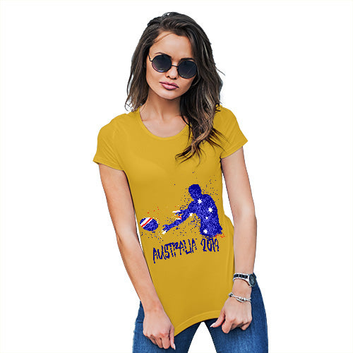 Womens Novelty T Shirt Rugby Australia 2019 Women's T-Shirt Medium Yellow