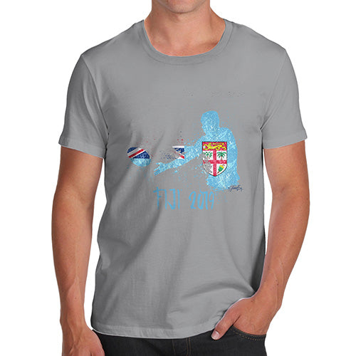 Novelty T Shirts For Dad Rugby Fiji 2019 Men's T-Shirt Medium Light Grey