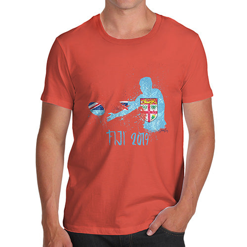 Mens Humor Novelty Graphic Sarcasm Funny T Shirt Rugby Fiji 2019 Men's T-Shirt Medium Orange