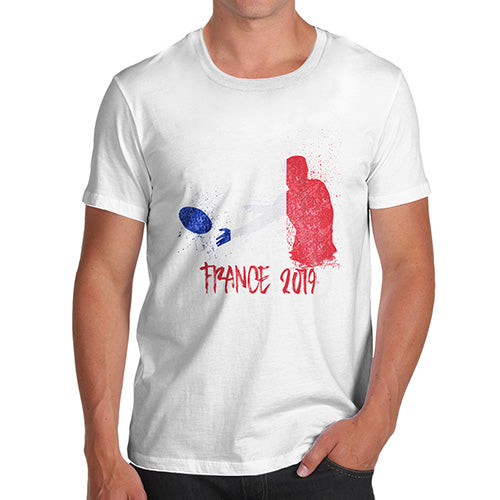 Funny T-Shirts For Men Rugby France 2019 Men's T-Shirt Small White