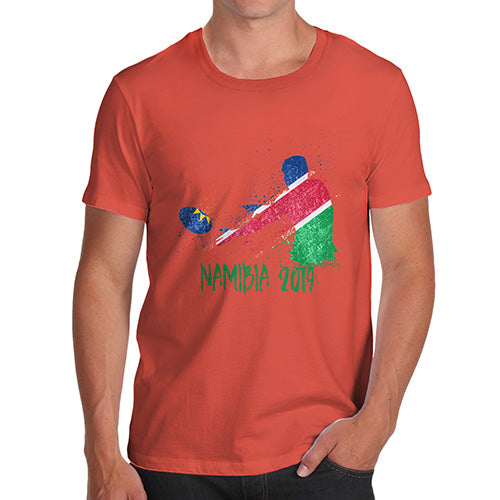 Funny Tshirts For Men Rugby Namibia 2019 Men's T-Shirt X-Large Orange