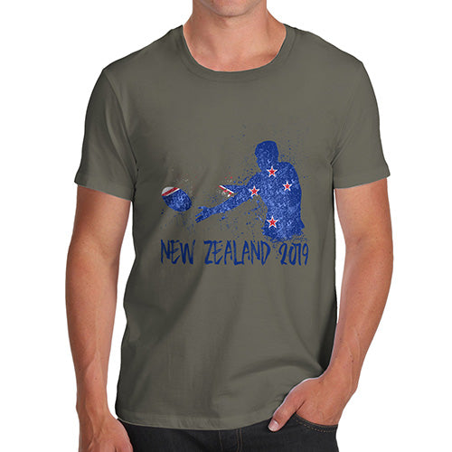 Funny Tshirts For Men Rugby New Zealand 2019 Men's T-Shirt X-Large Khaki