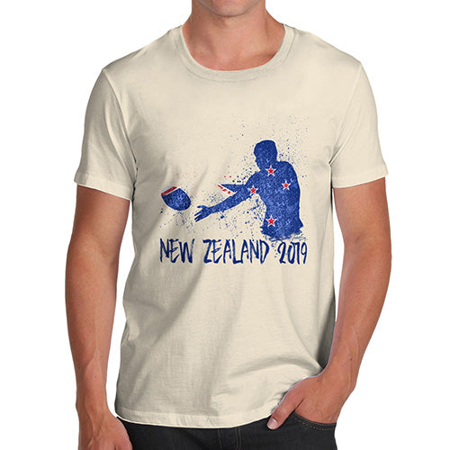 Funny Tshirts For Men Rugby New Zealand 2019 Men's T-Shirt Small Natural